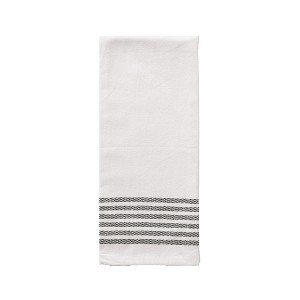 Sweet Water Decor Six Horizontal Black Stripe Hand Towel - 18x32" - 1 of 4