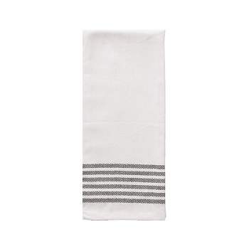 Sweet Water Decor Six Horizontal Black Stripe Hand Towel - 18x32"