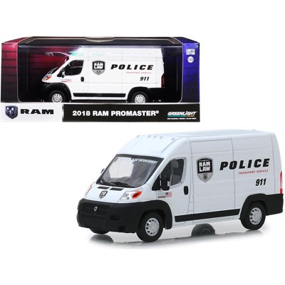 2018 RAM ProMaster 2500 Cargo High Roof Van White "Police Transport Vehicle" 1/43 Diecast Model Car by Greenlight