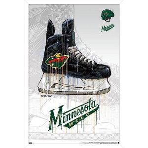 Trends International NHL Minnesota Wild - Drip Skate 21 Framed Wall Poster Prints - 1 of 4