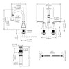 DOMETOUR Matte Black Bathroom Faucet 2-Handle High Arc 360° Swivel Spout w/ Pop-up Drain & Supply Hoses, Centerset Vanity Sink Faucet 4011B-MB - 2 of 4