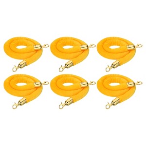 Unique Bargains Hotel Adjustable Velvet Stanchion Rope with Snap Hooks 6 Pcs - 1 of 4