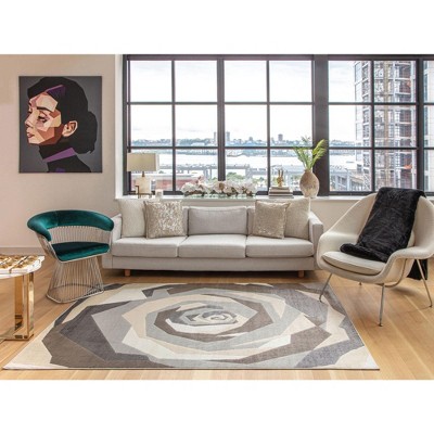 Elizabeth Sutton Vera VE10D Modern Floral/Geometric Area Rug
