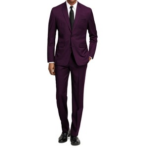 Braveman Men's Formal Two Piece 2-Piece Slim Fit Cut Suit Set - 1 of 4