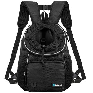 PetAmi Dog Front Carrier Backpack, Adjustable Pet Cat Puppy Chest Carrying Bag, Ventilated Hiking Camping Travel - 1 of 4