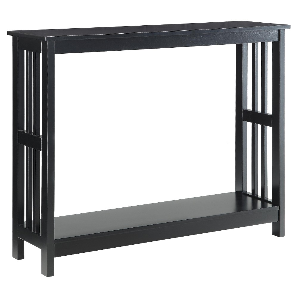 Mission Console Table Black - Breighton Home: Sleek Sofa Table, Narrow Design for Entryway, with Shelf