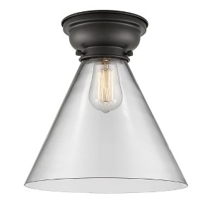 Cone - 1 Light Flush Mount In Industrial Style-11.4 Inches Tall and 12 Inches Wide - 1 of 1