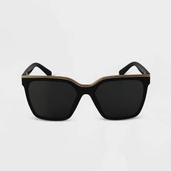 Men's Shiny Plastic Rectangle Sunglasses - Original Use™ Olive Green