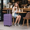 KWPZQEB 3 Piece Luggage Set Carry on Suitcase with ABS+PC hardshell, Spinner Wheels & TSA Lock (20"/24"/28") - 2 of 4