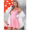 INSPIRE CHIC Women's Nightgown Ruffle Pleated Flowy Babydoll Chemise Camisole Mini Pajama Dress - 3 of 4