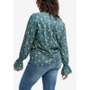 ellos Women's Plus Size Floral Notch-Neck Blouse - 3 of 4
