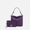 MKF Collection Viviana Vegan Leather Hobo Bag with Matching Wristlet by Mia K - 2 of 4