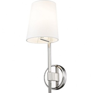 Winward Collection 1-Light Wall Sconce - Classic Traditional Style with Fabric Shade - 1 of 4