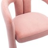 Sapphtopaz 2pc Accent Chair with Curved Round Backrest, Upholstered Living Room Chair Comfy Chair Arm Chair Furniture for Living Room - 3 of 4