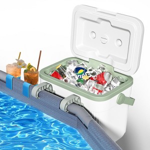 Hooure 13in 12 Quart Pool Cooler, Hard Cooler with Handle for Above-Ground Pools, Insulated Ice Chest Keeps Ice for up to 3 Days - 1 of 4
