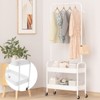YIYIBYUS Garment Rack, Clothing Rack With 2 Baskets, Movable Clothing Rack - 3 of 4
