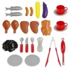 Topteng BBQ Grill Kitchen Cooking Interactive Sizzle Light Pretend Food Toys For Kid - 4 of 4