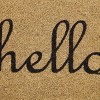 VCNY 1'6"x2'6" Hello Oval Coir Outdoor Doormat Black - 4 of 4