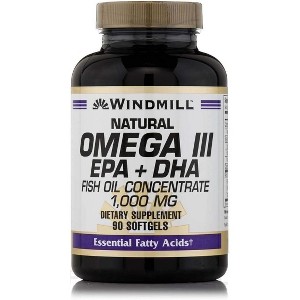 Windmill Omega 3 EPA + DHA Fish, Oil 1000 mg - 180 SoftGels - 1 of 4