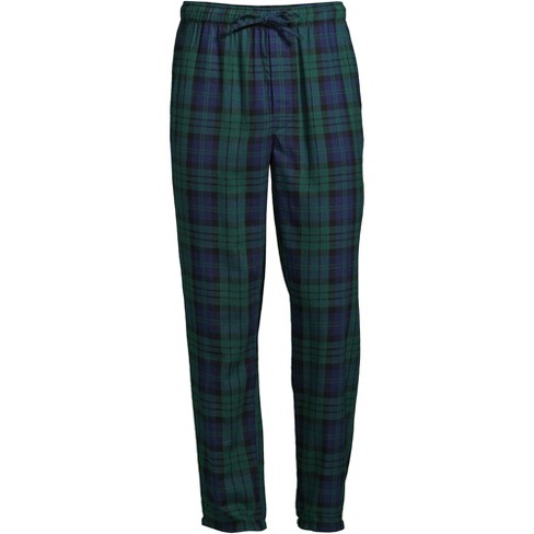 Lands' End Men's Flannel Pajama Pants - Large - Evergreen
