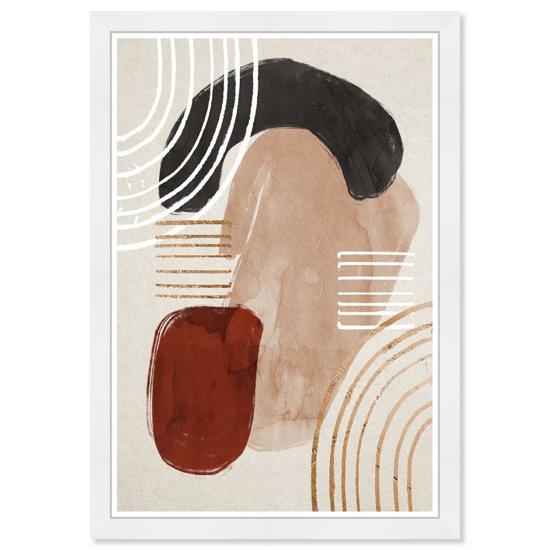 13&#34; x 19&#34; Ornament and Rake Abstract Unframed Canvas Wall Art White/Brown - Wynwood Studio, 3 of 5