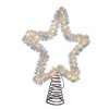 Kurt Adler 12.2-Inch Tinsel Star Tree Topper with Warm White LED Lights - 2 of 4