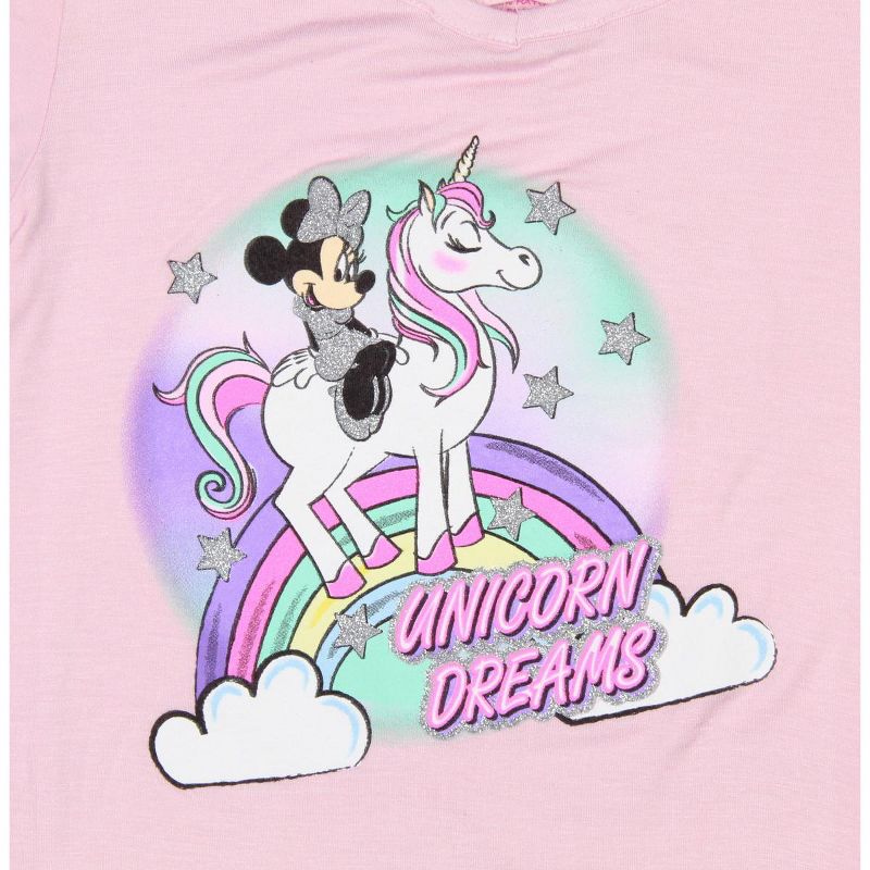 Disney Junior Toddler Girls' Minnie Mouse Unicorn Dreams Shirt, 2 of 4
