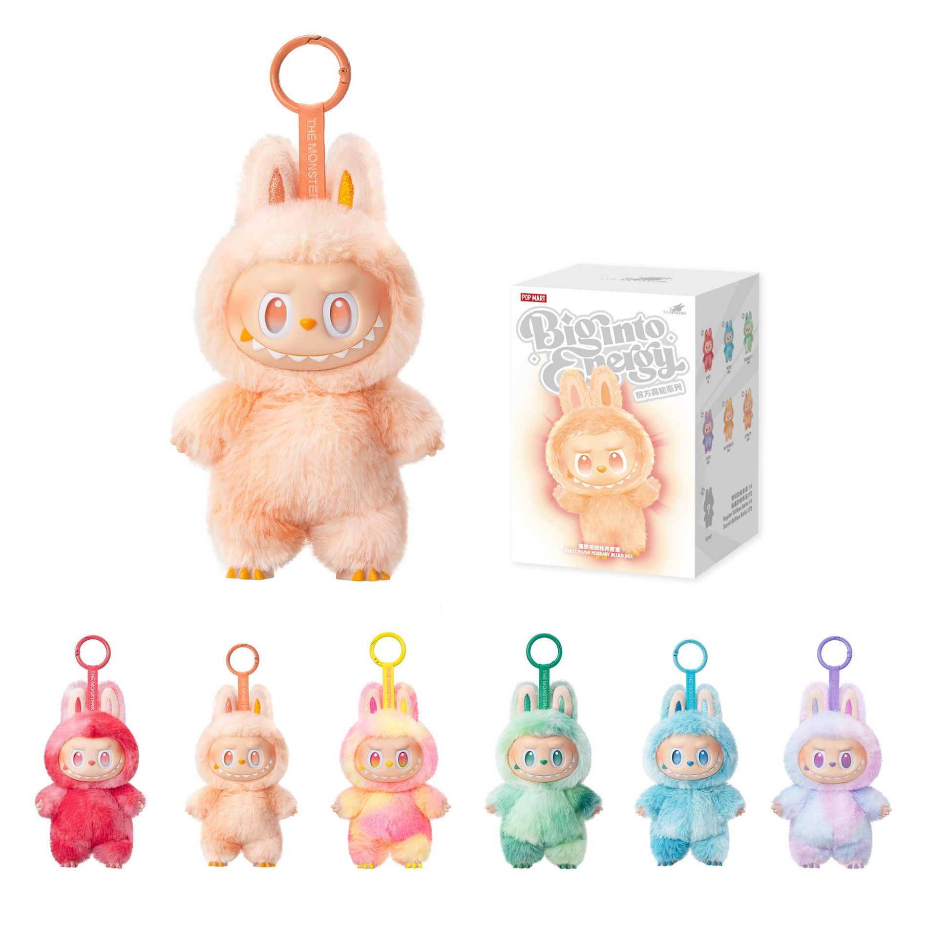The Monsters Big into Energy Series Vinyl Plush Pendant Blind Box, Blind Box Figures Single Box
