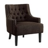 Textured Fabric Upholstered Modern Traditional Accent Chair with Button Tufted Back, Attached Cushions, Dacron Wrapped Foam, Solid Wood Frame - 2 of 4