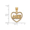 Black Bow Jewelry 14k Yellow Gold Plated Sterling Silver Delta Phi Epsilon Greek Life Pendant - 2 of 3
