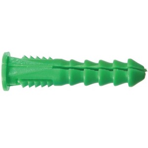Hillman 1/4 in. D X 1-1/2 in. L Plastic Round Head Ribbed Anchor 50 pk - 1 of 1