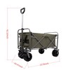 VisioGear Outdoor Serving Carts, Portable Folding Beach Wagons with Wheels, Collaspible Cart with Handle, Green, 37.79"*24.41"*42.51" - 2 of 2