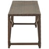 vidaXL Patio Bench 47.2 in. Poly Rattan Brown - image 3 of 4