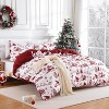 Christmas Duvet Cover, Soft Brushed Microfiber Comforter Cover Sets, Printed Holiday Theme Bedroom Decorative Bedding - 2 of 4