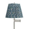 360 Lighting Druckman Modern 60 1/2" Tall Standing Floor Lamp Skinny Swing Arm Adjustable Silver Metal Brushed Nickel Finish Pleated Misha Blue Shade - 2 of 4