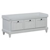 Polibi Classic Entryway Shoe Bench with Cushioned Top & Three Drawers - 3 of 4