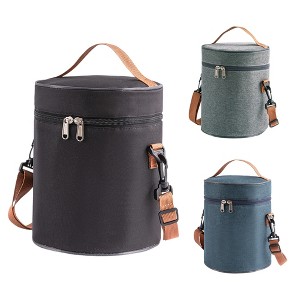 Unique Bargains Cylindrical Insulated Lunch Tote Bag 1 Pc - 1 of 4
