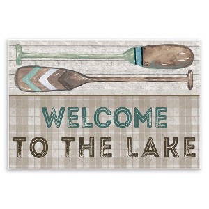 Stupell Industries Rustic Welcome Lake Oars, 15" x 10" - 1 of 4