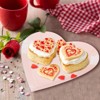 Hachikiko Pink Heart Shaped Dessert Plates,9'' Disposable Love Paper Plates Heart Party Decorations Heart Party Supplies - 4 of 4