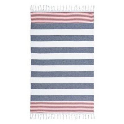 Patriotic Pestemal Beach Towel Ocean Blue - Linum Home Textiles : Target