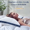Itopfox Queen Size Pillows Set of 2, Luxury Hotel Pillow for Sleeping, Supportive Breathable Down Alternative Gusseted Pillow for Side Stomach - 2 of 4