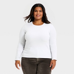 Women's Long Sleeve Slub T-Shirt - Universal Thread™ - 1 of 3