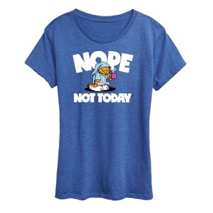 Women's - Garfield - Nope Not Today Short Sleeve Graphic T-Shirt - 1 of 4