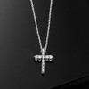 Ross-Simons 0.50 ct. t.w. Lab-Grown Diamond Cross Pendant Necklace in Sterling Silver - 3 of 4