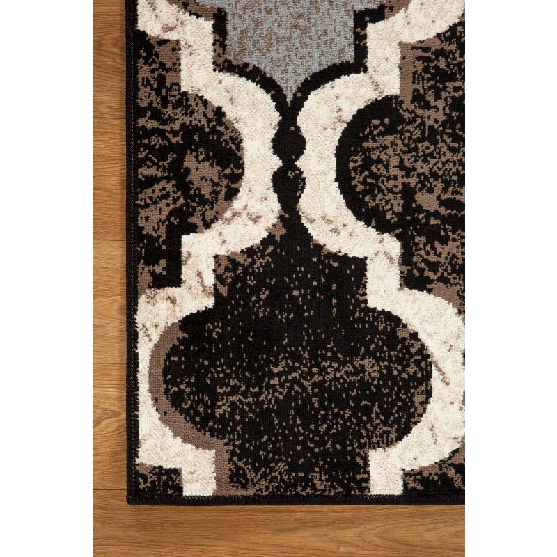 Contemporary Trellis Geometric Indoor Runner or Area Rug by Blue Nile Mills., 4 of 9