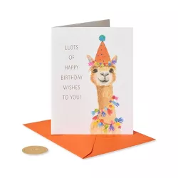 Party Hat Llama Card - PAPYRUS