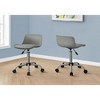 NicBex Leather Adjustable Height Home Office Desk Chairs with Universal Wheels for Work Study Vanity,Gray - 2 of 4