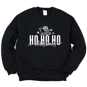 Simply Sage Market Women's Graphic Sweatshirt Sleigh Ho Ho Ho - 1 of 4