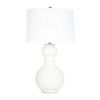 SAGEBROOK HOME 28" Ceramic Bottle Table Lamp White: Linen Shade, UL Listed, No Assembly Required - image 2 of 4