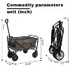 Vynxaria Minimeetall Collapsible Wagon Cart - Heavy-Duty Utility Cart for All Your Adventures - 2 of 4
